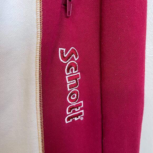 Schott Heavyweight Mens Side Stripe Sweatpants Size 3XL Cream Red Cotton Pull On - Picture 4 of 10